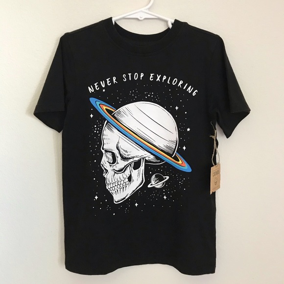 Crumbs skull / outer space boys t-shirt - Picture 1 of 2